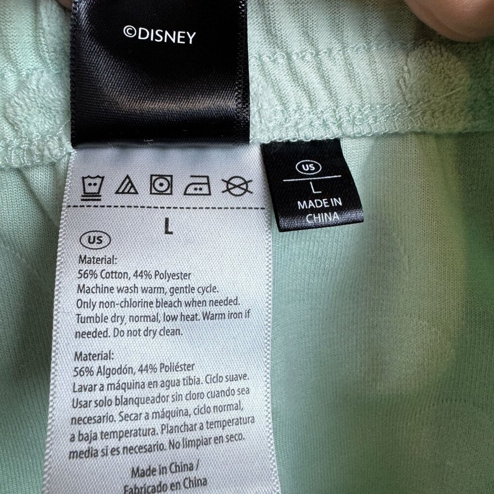 Disney Mickey Mouse Mint Green Embossed Terry Cloth Lounge Skirt Elastic Waist L - Picture 6 of 6
